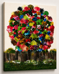 BlossomStorm - Colourful Vibrant Blossom Tree Wall Art Print