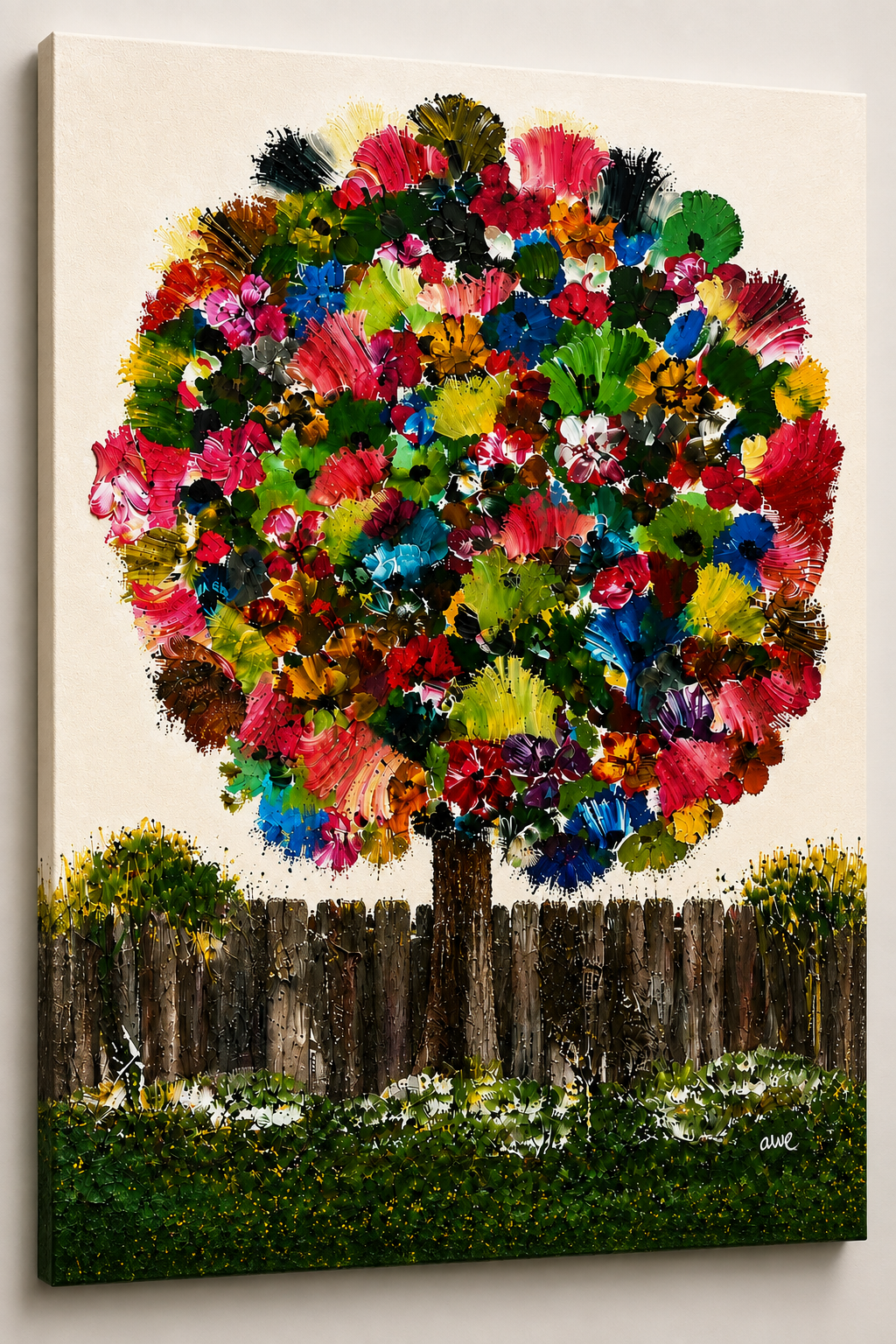 BlossomStorm - Colourful Vibrant Blossom Tree Wall Art Print
