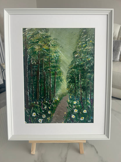 Woodland Escape - Sun bleached Forest Walk - Woodland art decor