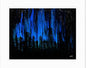Aurora Pines - Northern Lights Electric Blue Skies Wall Art - Aurora Borealis Home Decor