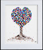 Heart In Bloom Tree - Vibrant wall art -  Dot painting Home decor