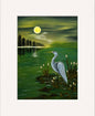 Whispering Wader - Lone Heron - Rich Moody Moonlit Skies Wall Art