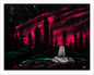 Aurora Rose - Northern Lights Pink Skies - Aurora Borealis Pink and Black Wall Art